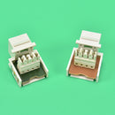 2X White RJ11 6P4C Headset Telephone Module Keystone Jack Socket Phone module Z