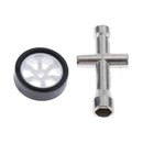 4 Sets 1:28 RC Rock Crawler Rubber Tires & Plastic Wheel Rim for Wltoys K969