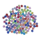 300pcs 8mm Loose Spiral Round Acrylic Beads for Needlework Supplies