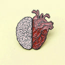 Anatomical Brain Enamel Pins Shirt Lapel Badges Creative Brooches (Style 1)