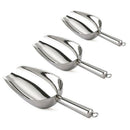 Ice Scoop Set Of 3, Stainless Steel Scoops For Food Popcorn Sweet Candy, Ru