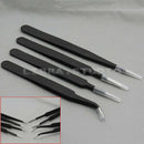 Professional 4x Antistatic Tweezers Repair Tool Kit For Electronics Implements