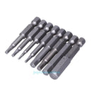 8pcs 50mm 1/4 Inch Steel Hex Shank Magnetic Hex Head Screwdriver Bits Tool