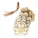 10pcs Wooden Pendant 3 Leaves Shamrock Shape DIY Festival Party Hanging Ornament