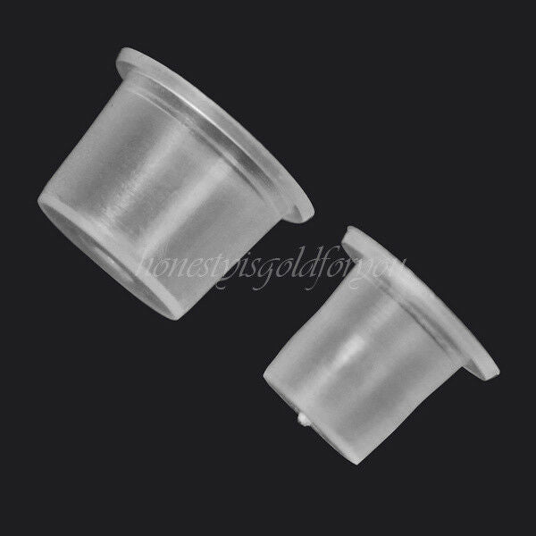 New 200 Pcs Plastic Tattoo Ink Pigment Cups Holder Medium & Small 100 Each
