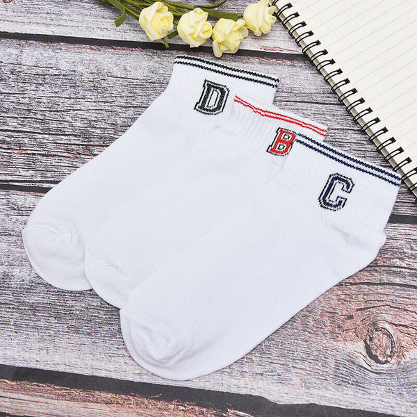 Women Paragraph letter Comfo rtable Cotton Sock Slippers Short Ankle Socks OZ