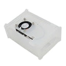2X(Transparent Acrylic Case Enclosure Box with Cooling Fan for Raspberry Pi