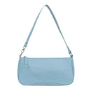 Fashion Alligator PU Handbags Women Solid Underarm Shoulder Bags (Blue)