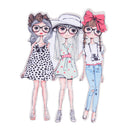 PyrogEBph Fashion Girls Pattern Patch Iron On WashaEBe Appliques Heat TEBnsferMO
