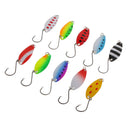 10pcs Mixed Colors Metal Fishing Lures 4cm/1.6inch Spinners Spoons Fishing Baits