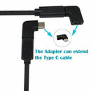90 Degree USB C Type C Male to Female Adapter,Right & Left Upward & Downwar J5R3
