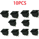 10 x AC 125V 10A 250V 6A Mini Boat Rocker Switch SPST SPDT ON-OFF-ON KCD1 KTQ
