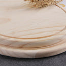 Home Wooden Pizza Paddle Cheese Serving Tray Plate Cutting Chopping Board Round