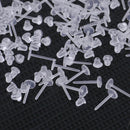 50pcs Plastic Clear Stem Rubber Anti-Allergy Ear Stud Earring Replacement Bulk