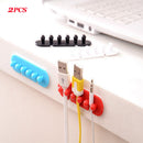 2pcs Desk Tidy Wire Drop USB Charger Cable Clip Cord Holder Organizer Line Fixer