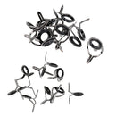 20x Fishing Rod Guides Double Foot Stainless Steel Frame Ceramic Ring 6