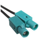 Connects 2 Diversity Twin Double Fakra-Din Aerial Antenna Adaptor For Audi