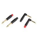 4Pieces 6.5mm Mono Male Amplifier Audio Solder Jack Plug Adapter