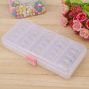 25 Pcs Transparent color Plastic Jewelry Bead Storage Container Jars Box Di M8G4