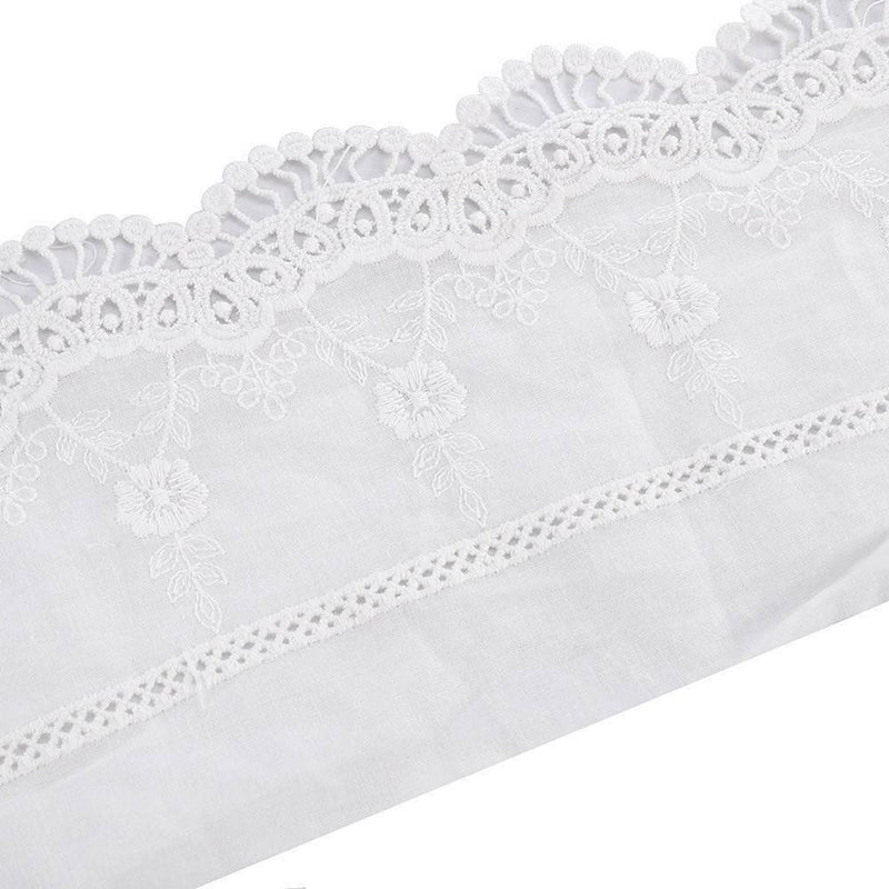 1 Yard Wedding Dress Tulle Embroidered Floral Lace Trim Ribbon Sewing DIY Craft.
