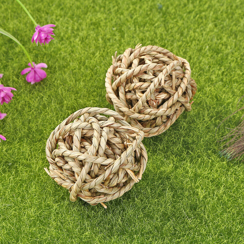 Pet Supplies Small Animal Chew Braid Grass Ball Toys for Rabbits Hamster A