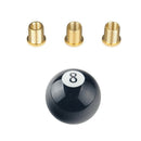 M12*1.25MM Black 8 Billiard Manual Gear Shift Knob with 3 Nuts Insert Kitssert