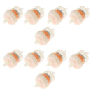 10Pcs 1/4'' 6mm Hose Motorcycle Scooter Gasoline Filter Clear Inline Gas Fuel