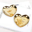 4X(Heart Shaped Jewelry Serving Plate Metal Tray Storage Arrange Fruit TrayW7H5)