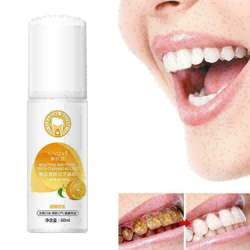 60ml Oral Care Whiten Oral Hygiene Mousse Remove Stain Foam Toothpaste R7T8 Z7D0