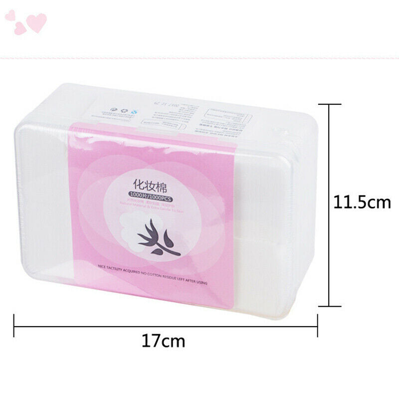 1000Pcs/Box Pure Cotton Facial Pads Cosmetic Remover Pads Make Up Cotton Na Q9T4