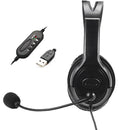 USB Computer Headset with Boom Mic Over Ear Headphones for Laptop Desktop A