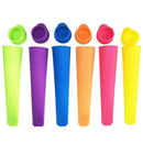 6pcs/set Silicone Popsicle Mold Ice Lolly Mold Ice Ice New Mold Maker Snack S2E7