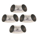4Pcs Car Stainless Steel 2.5inch 90Degree Mandrel Elbow Exhaust Pipe