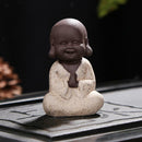 Chinese Tea Pet Little Buddha Statue Kung Fu Monk Tea Tray Decoration