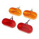 2Red + 2Amber 6LED Rectangle Clearance 12V Side Marker Light Trailer Camper