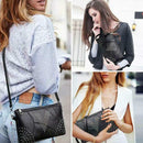 Women Rivet PU Leather Satchel Crossbody Bag Sling Messenger Shoulder Bags A