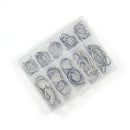 50PCS Useful Perforated Hooks Box Assorted Fishing Sharpened Lure Tackle Bait H7