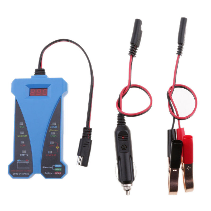 12V Digital Battery Auto Alternator Tester LED LCD for Car Motorcycle Truck