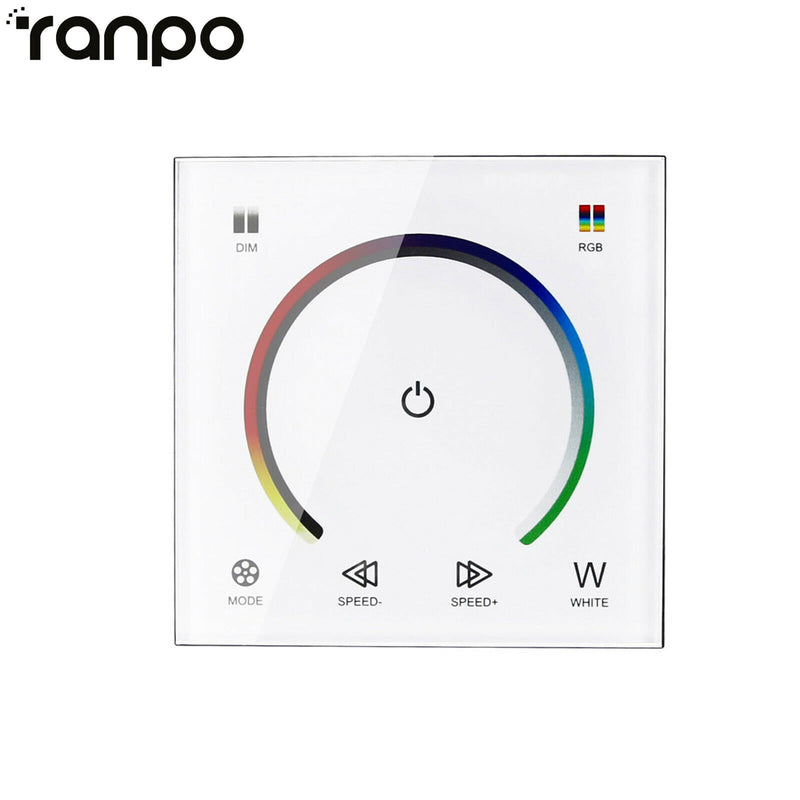LED Touch Panel Dimmer Wall Switch Modulator For RGB Bulb 5050 3528 Strip Lights