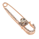 3pcs Crystal Safety Pin Brooch Clip Lady Bridal Scarf Coat Hat Pin Jewelry