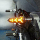 Amber Motorcycle Turn Signals LED Lamp Tail Light Blinker Stop Brake I9T5 X U4Z6