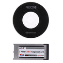 2 Ports USB 3.0 express card expresscard 34mm/54mm hidden adapter for lapt3C