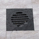4 Inch Square Shower Drain with Removable Cover Grate, Brass Anti Clogging  S4O7