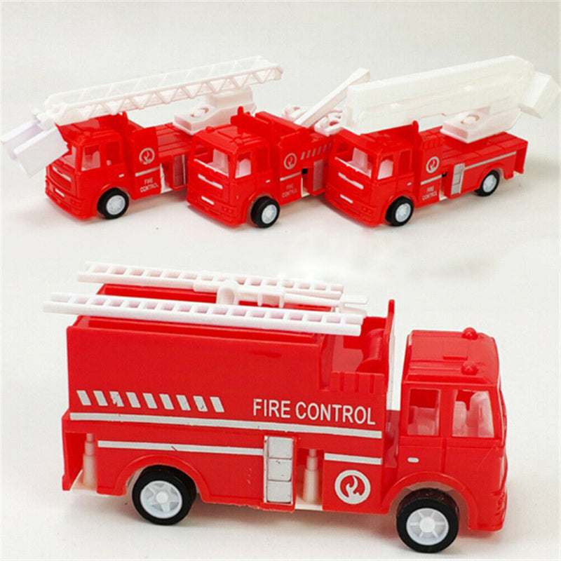 Pull Back Fire Truck Pretend Play Water Tanker Models Kids Educational ToyJ3C