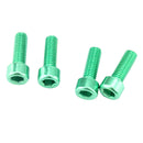 4x Lightweight Montain Bike Water Bottle Cage Holder Bolts Screws Durable Green