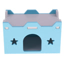 Creative Small Animals Hamster Chinchilla Ferret Sleeping House Hut - Blue