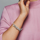 Bracelet Knotted Heart Heart-Embellished T-Clasp Link Bracelet 20Cm