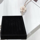 Velvet Ring Box Jewelry Box Earrings Ring Jewelry Box Tray Box (Black)