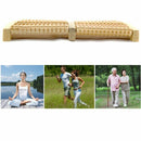 Dual Wood Foot Roller Wood Massage Reflexology Relax-Stress-Relieve-Acupressure