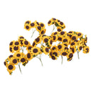 100Pcs DIY Artificial Flowers Bouquet Paper Sunflower for Decoration Yellow
